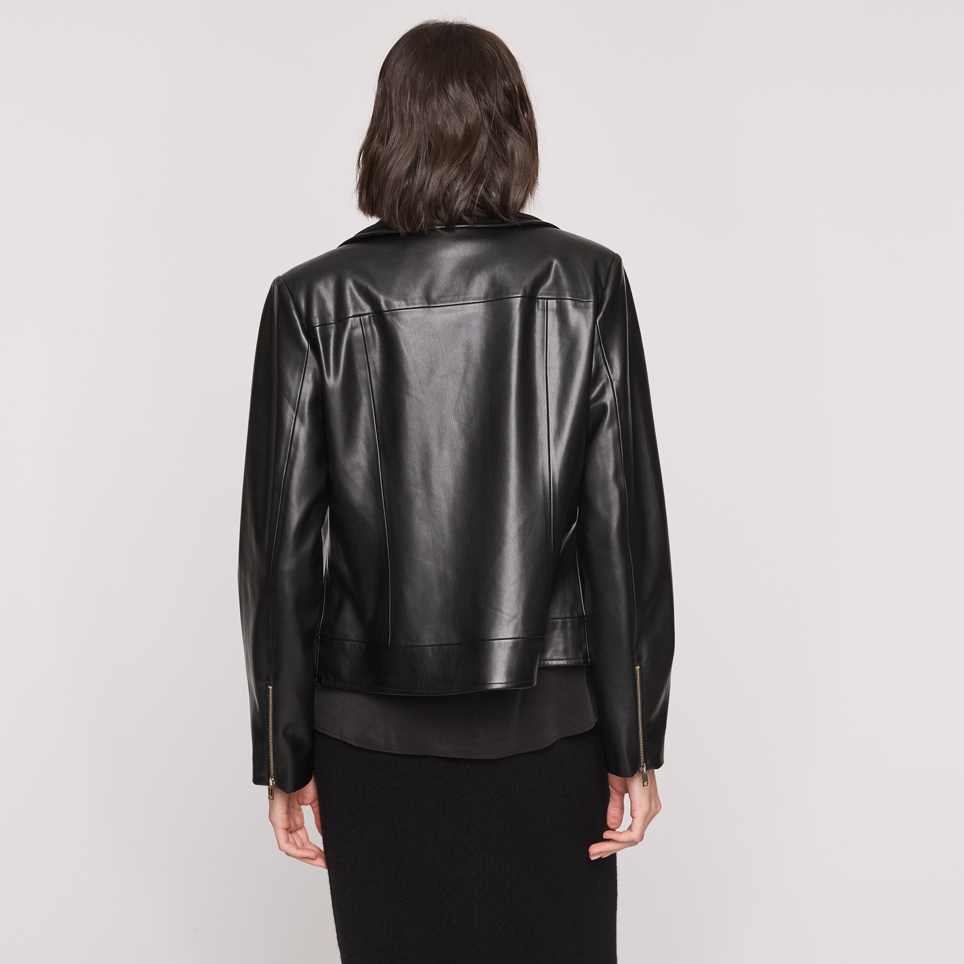 Cashmere Project Vegan Leather and Suede Moto
