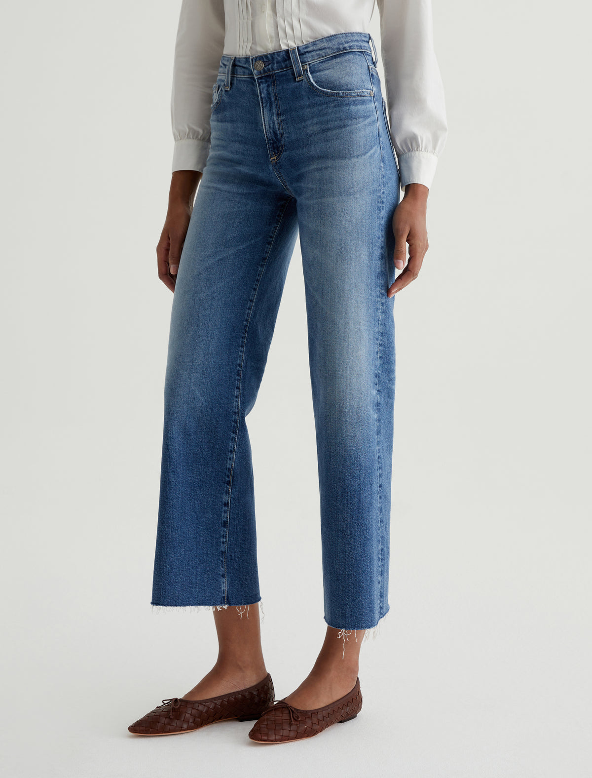 AG Saige Wide Leg Crop Jean in 16 YRS POSTCARD
