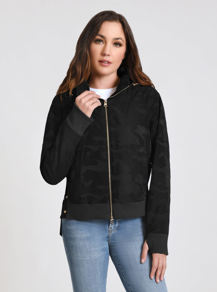 Blanc Noir Violette Gold Camo Bomber FabFindsbySarah