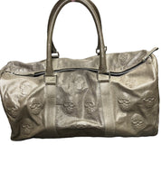 Embossed Skulls Leather Weekender