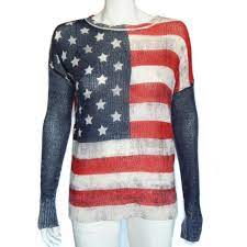 Skull Cashmere Cashmere American Flag Sweater
