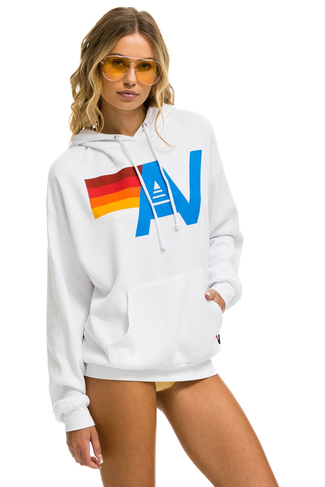 Aviator Nation Logo Pullover Relaxed Hoodie