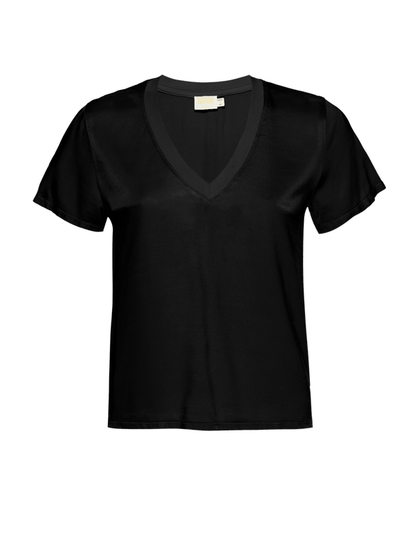 Nation June Satin V Neck Top