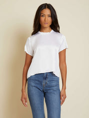 Nation Marie Satin Boxy Crop Top