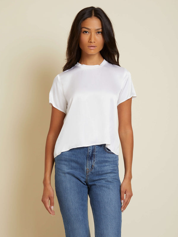 Nation Marie Satin Boxy Crop Top