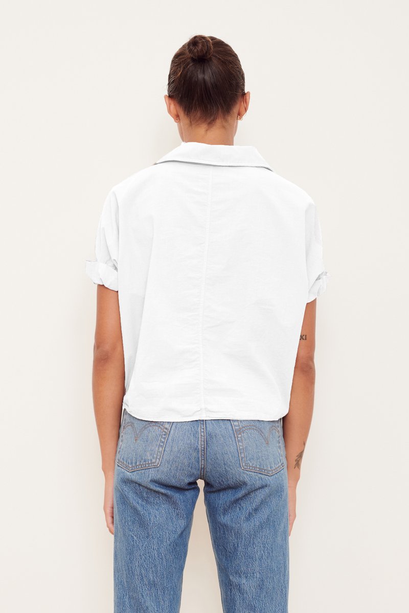 Stateside Poplin S/S Front Twist Shirt