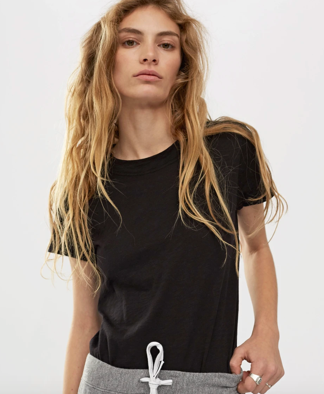 Stateside Supima Slub Crew Jersey Baby Tee