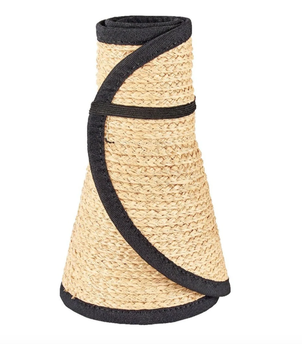 San Diego Raffia Braided Roll-Up Visor