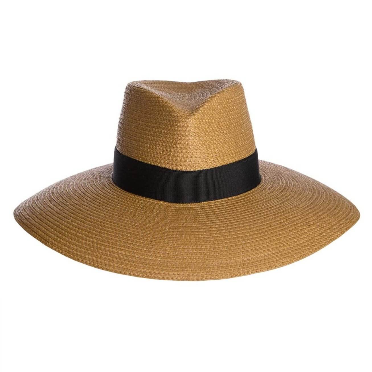 Eric Javits DAPHNE FEDORA HAT - NATURAL/BLACK