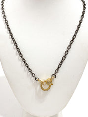 S.Row Designs Pave Diamond Small Claw Clasp Necklace