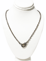 S.Row Designs Pave Diamond Small Claw Clasp Necklace