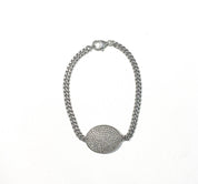 S.Row Designs Small Oval Pave Diamond Bracelet