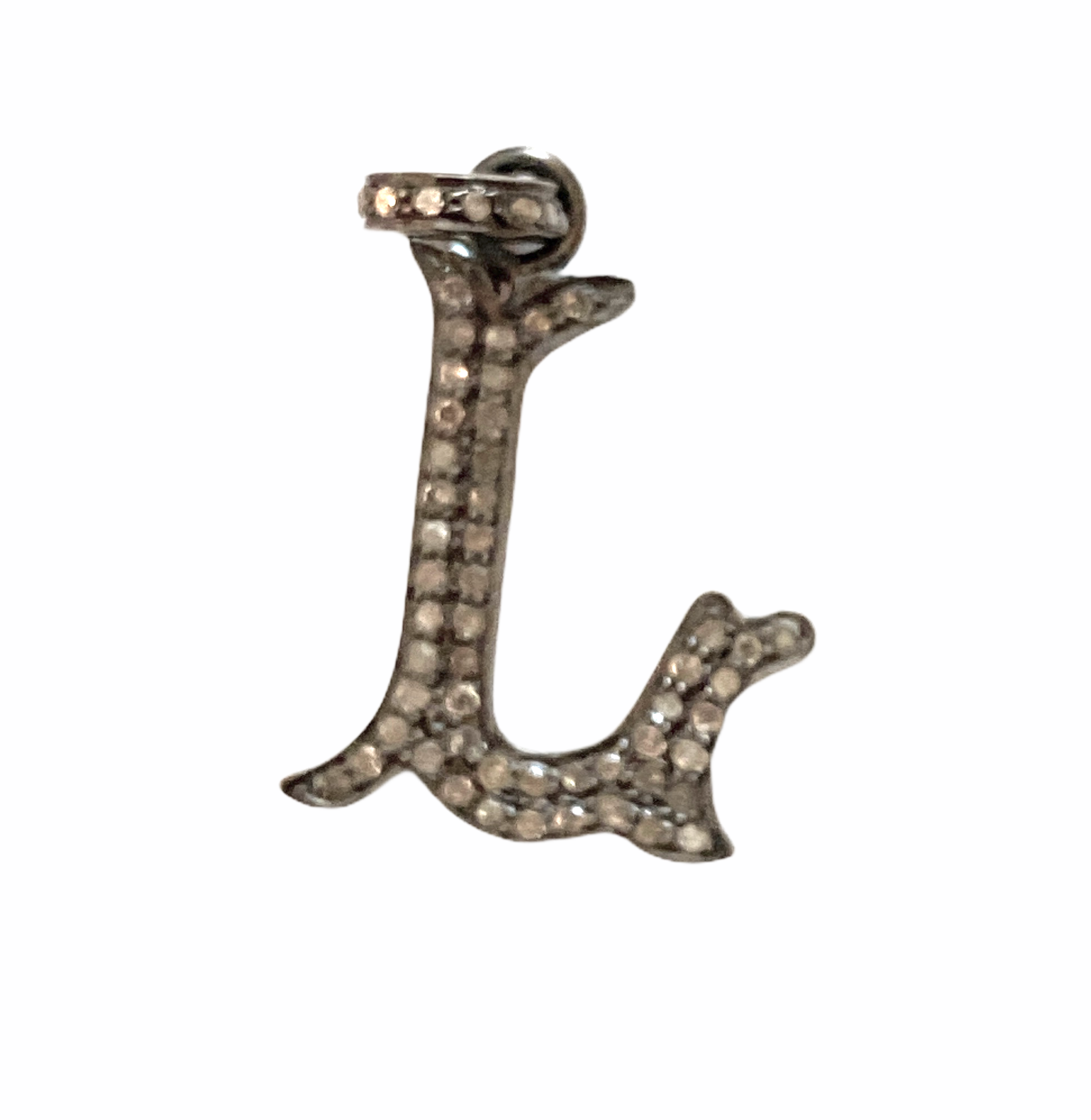 S.Row Designs Sterling Silver and Diamond Initial