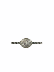 S.Row Designs Small Oval Pave Diamond Bracelet