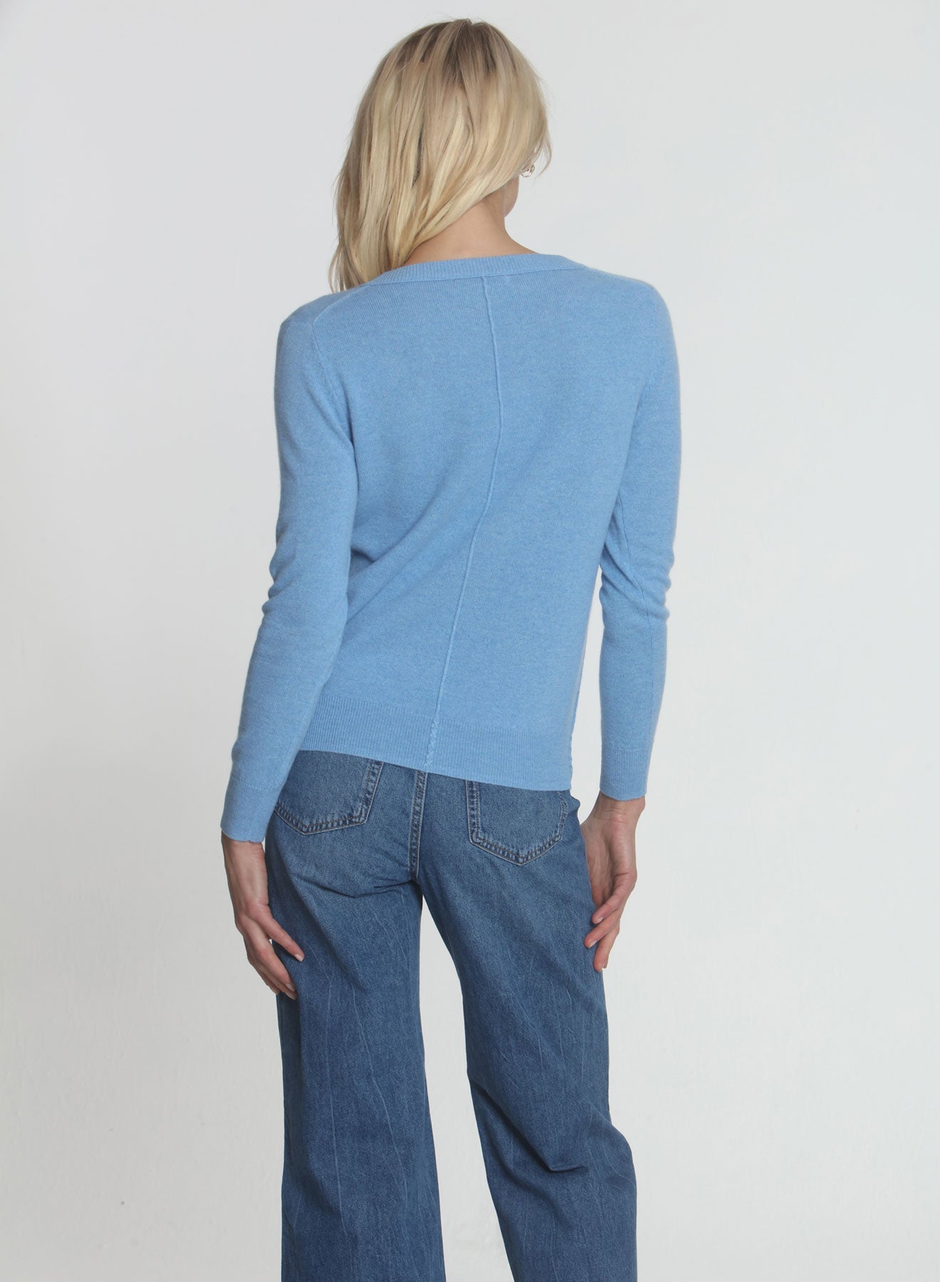 Label+Thread Cashmere Classic Vee Sweater