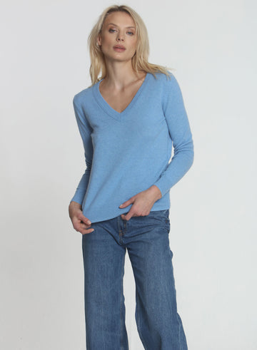 Label+Thread Cashmere Classic Vee Sweater