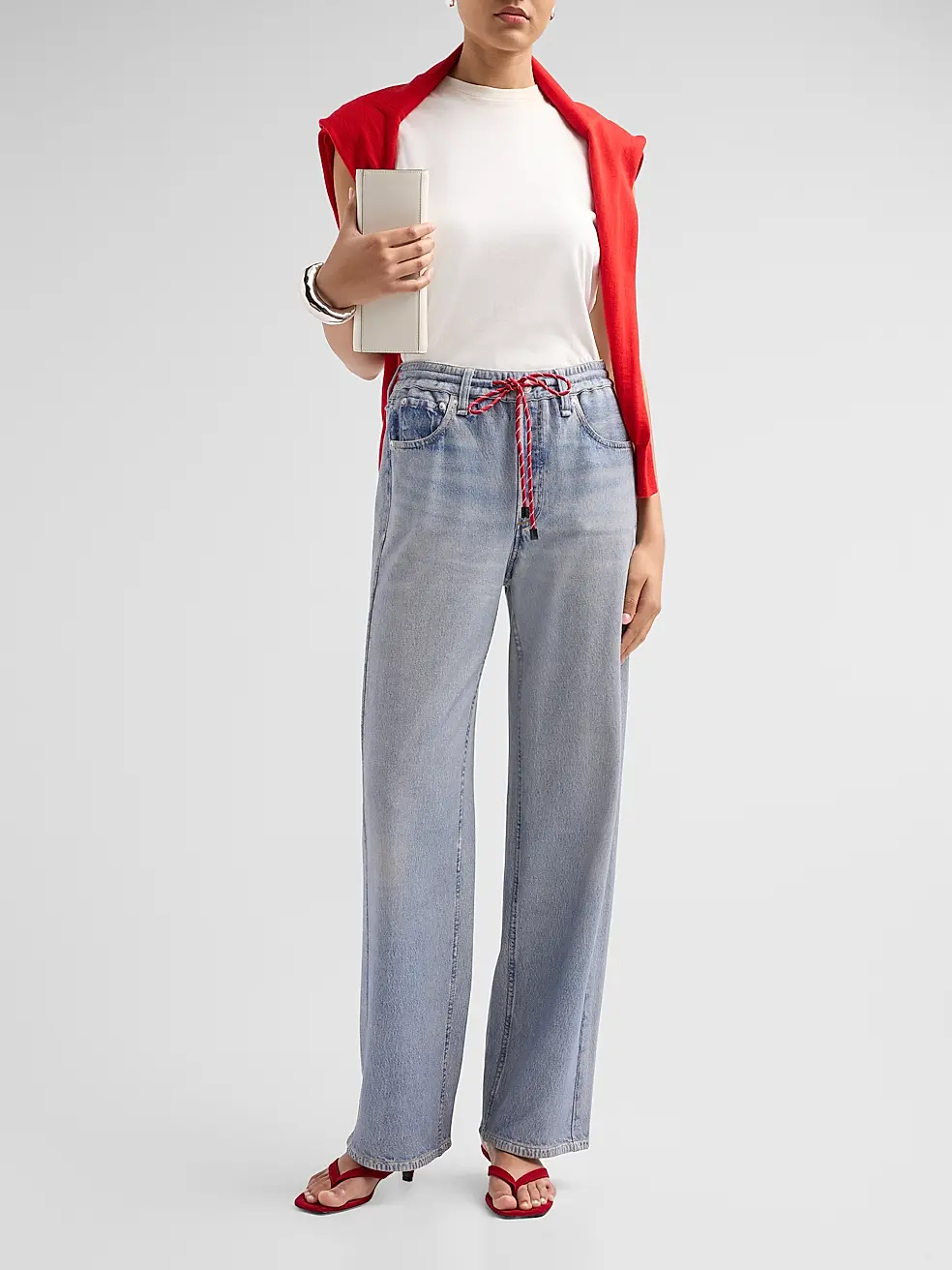 Rag & Bone Miramar Terry Drawcord Wide Leg in Brighton