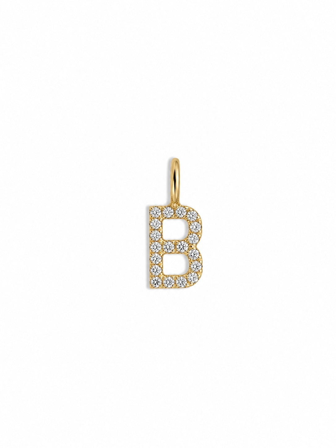 14KT Gold Diamond Initial “B” Charm