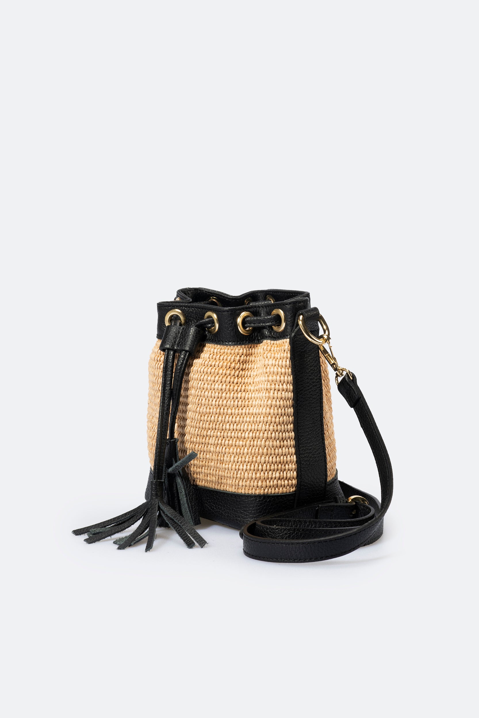 The Capri Raffia Bucket Crossbody