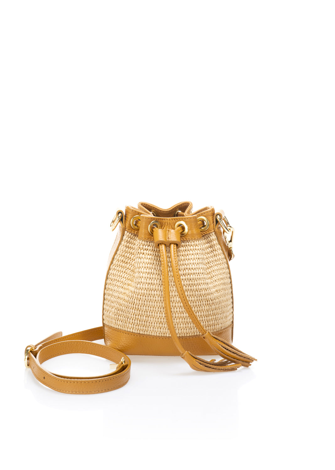 The Capri Raffia Bucket Crossbody