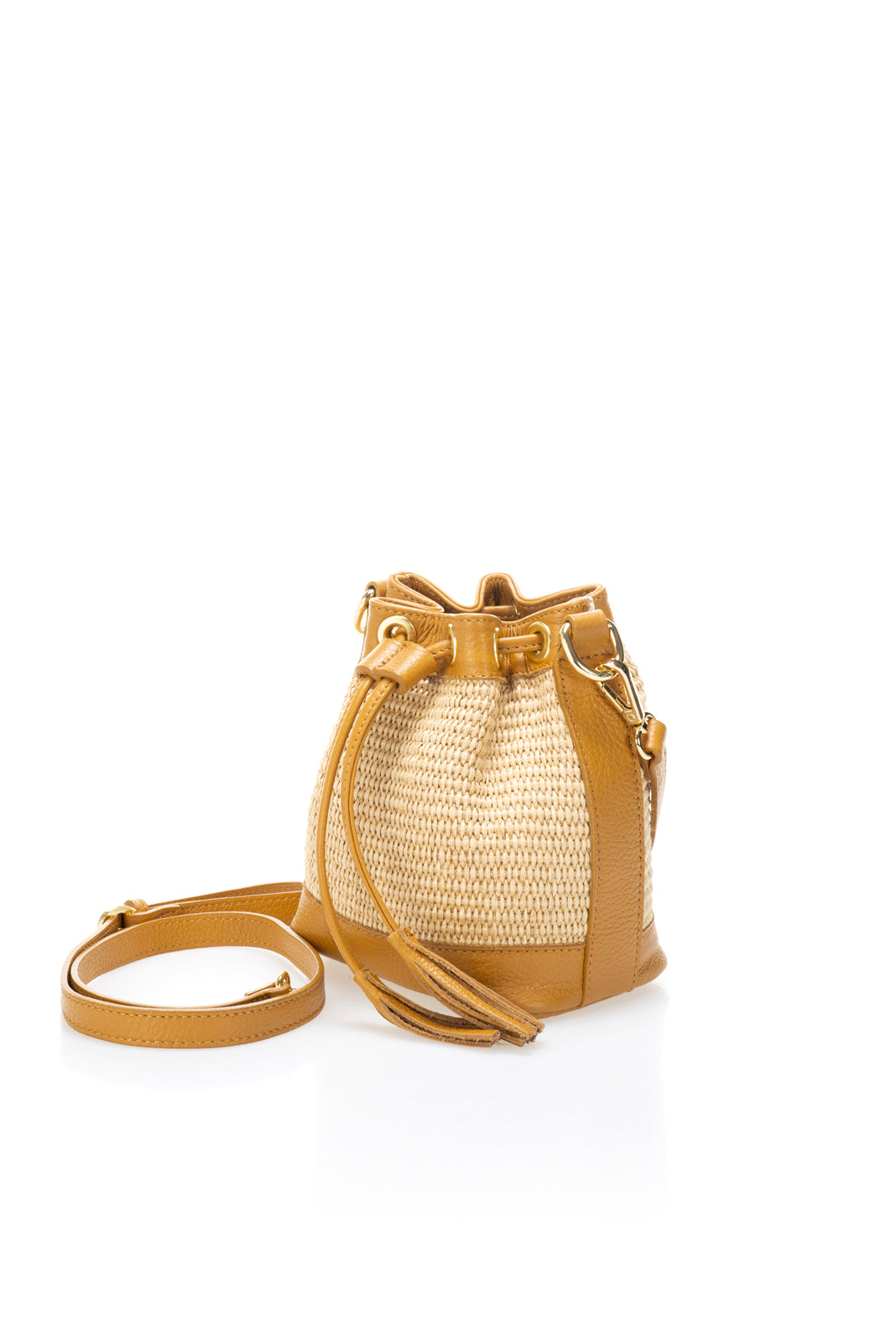 The Capri Raffia Bucket Crossbody