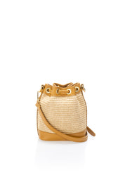 The Capri Raffia Bucket Crossbody