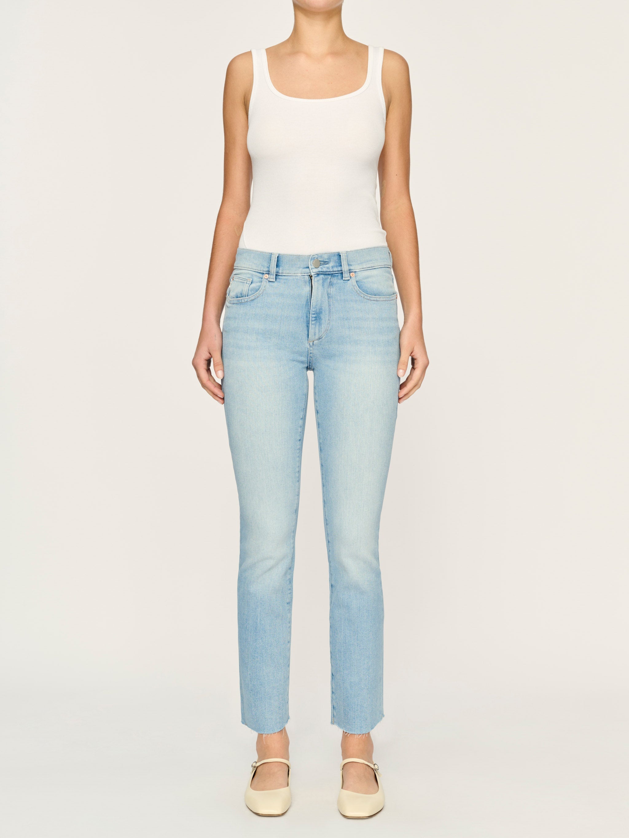 DL1961 Mara Straight Mid Rise Instasculpt Ankle Jean