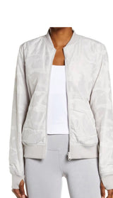 Blanc Noir Camo Reversible Bomber