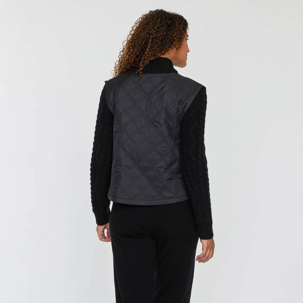 Cashmere Project Mixed Media Zip Jacket