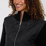 Cashmere Project Mixed Media Zip Jacket