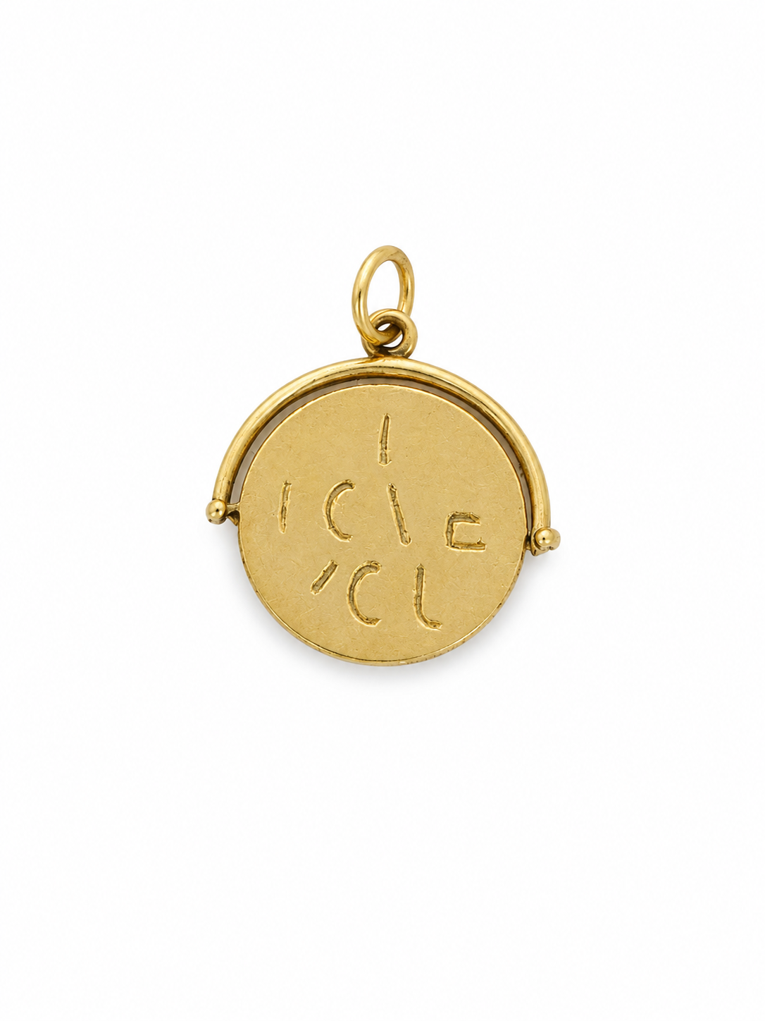 Vintage 14KT Gold Hidden Message “I Love You” Spinning Charm