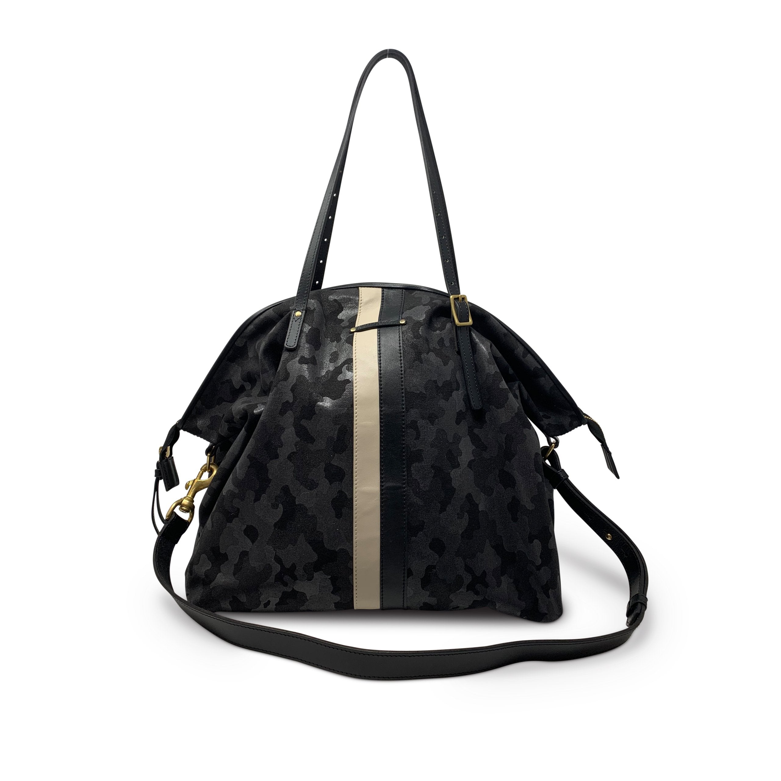 Kempton Black Canvas Camo Crossbody