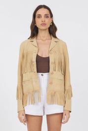 Jakett Annie Distressed Suede Jacket