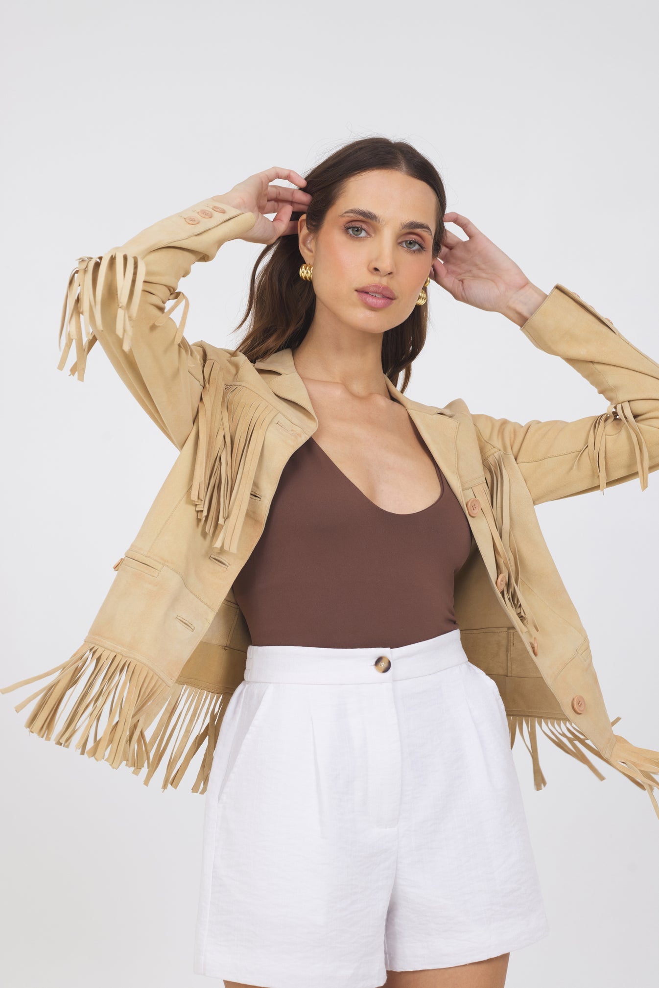 Jakett Annie Distressed Suede Jacket