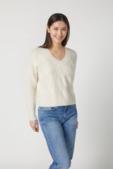Kokun Cable V Neck Sweater