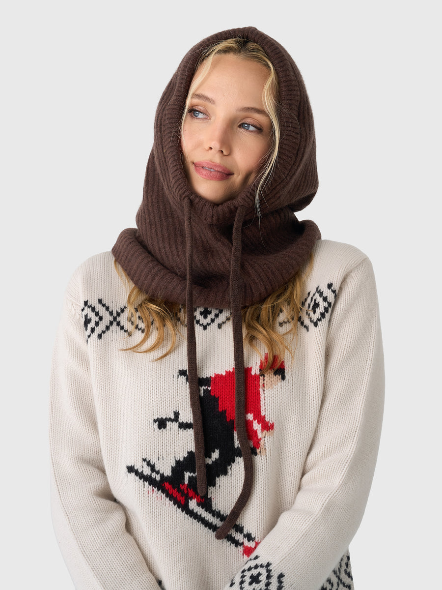 White + Warren Cashmere Ribbed Balaclava
