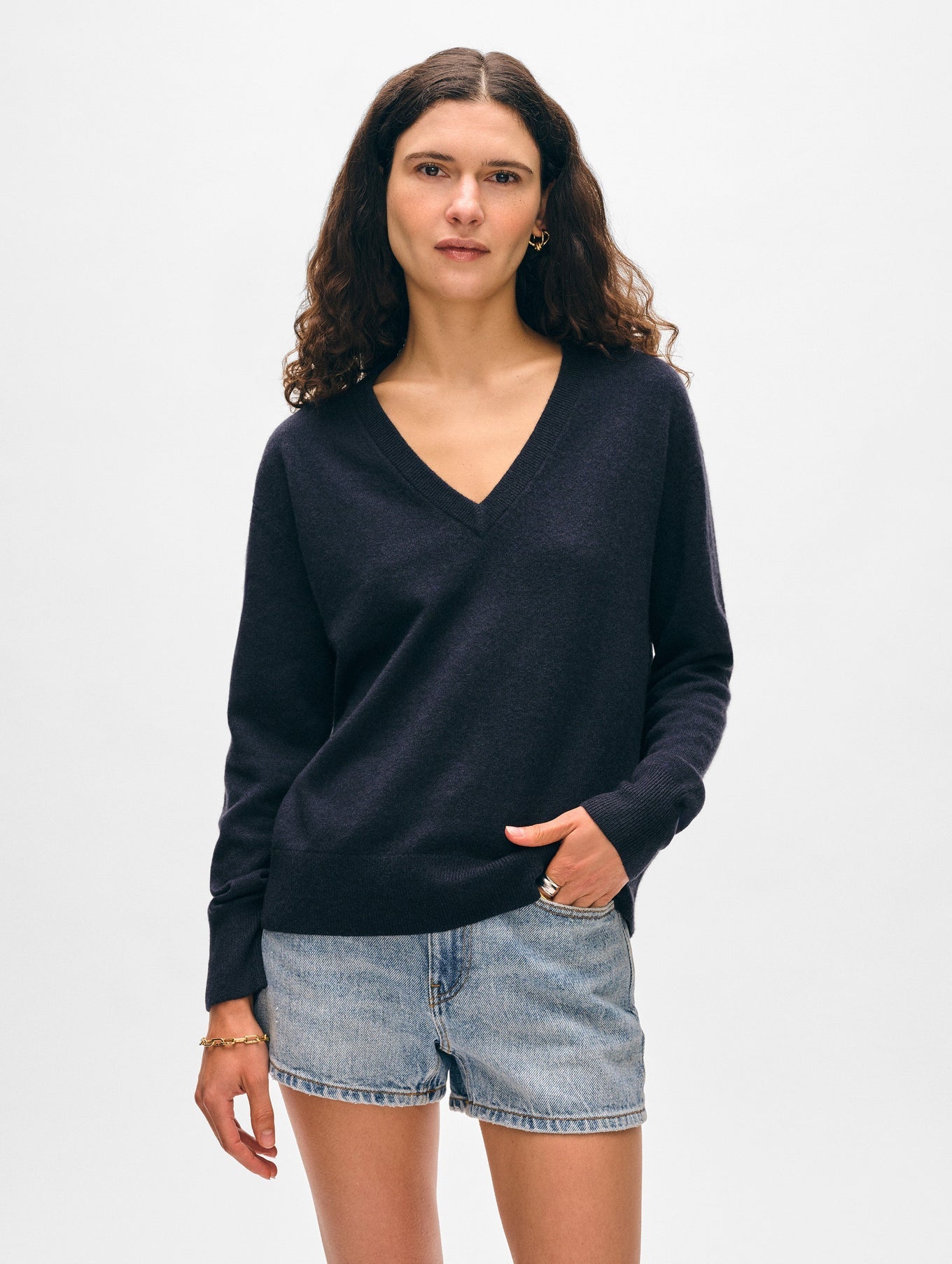White + Warren Cashmere V-Neck