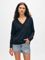 White + Warren Cashmere V-Neck