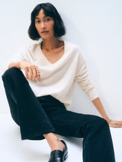 White + Warren Cashmere V-Neck