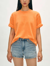 White + Warren Cashmere Roll Trim Tee