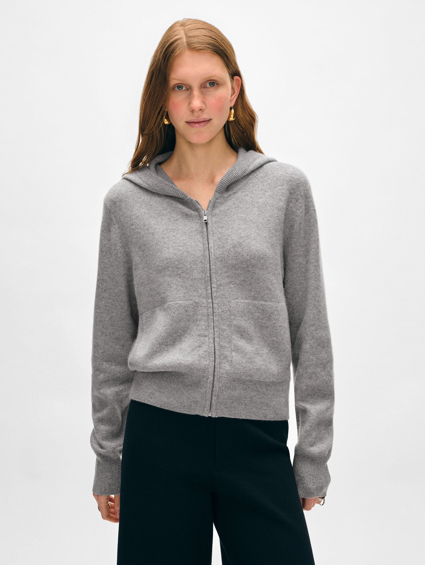 White + Warren Cashmere Luxe Zip Hoodie