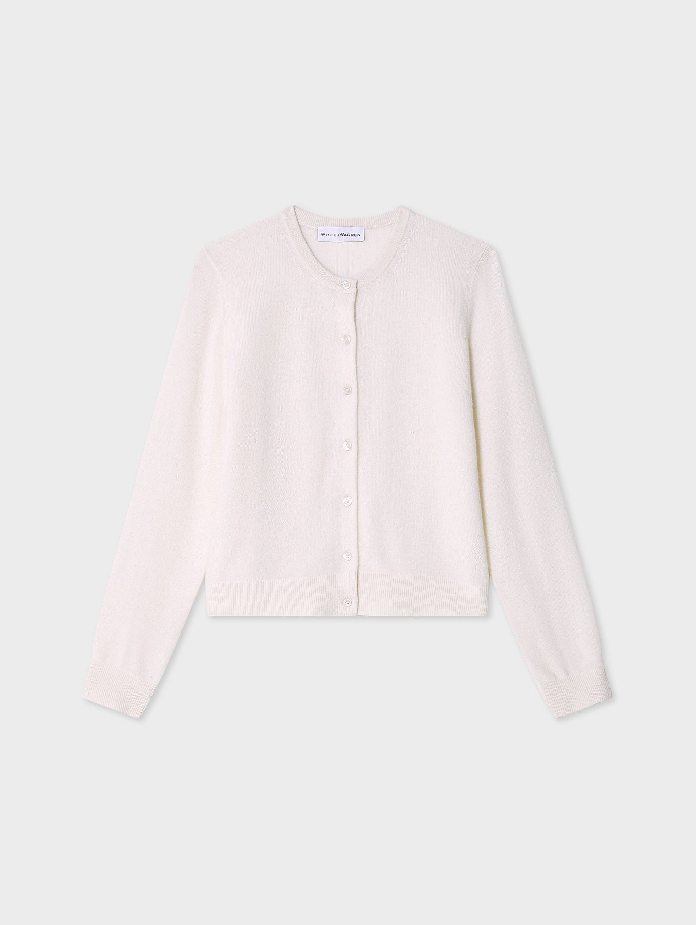 White + Warren Cashmere Crewneck Cardigan