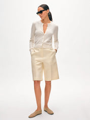 White + Warren Cashmere Crewneck Cardigan