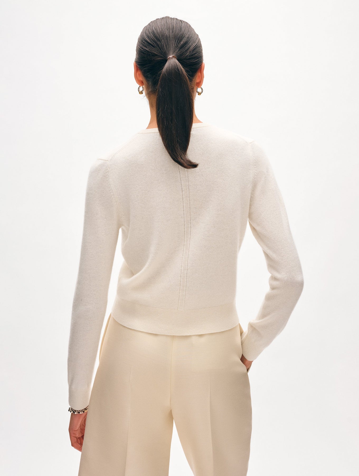 White + Warren Cashmere Crewneck Cardigan