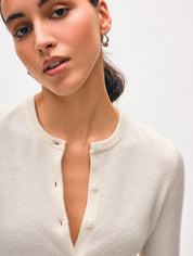 White + Warren Cashmere Crewneck Cardigan