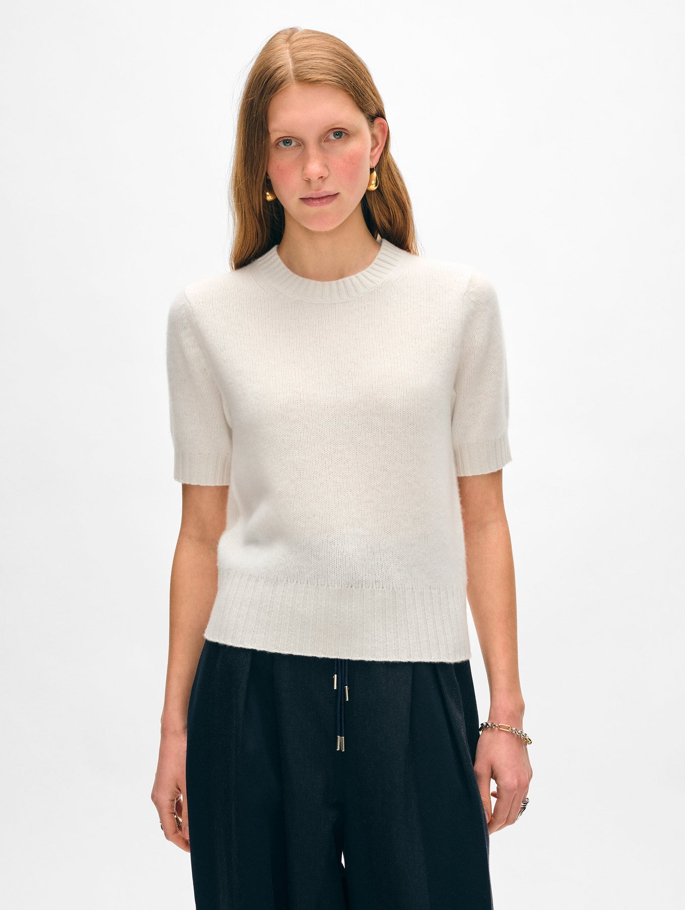 White + Warren Cashmere Featherweight Tee