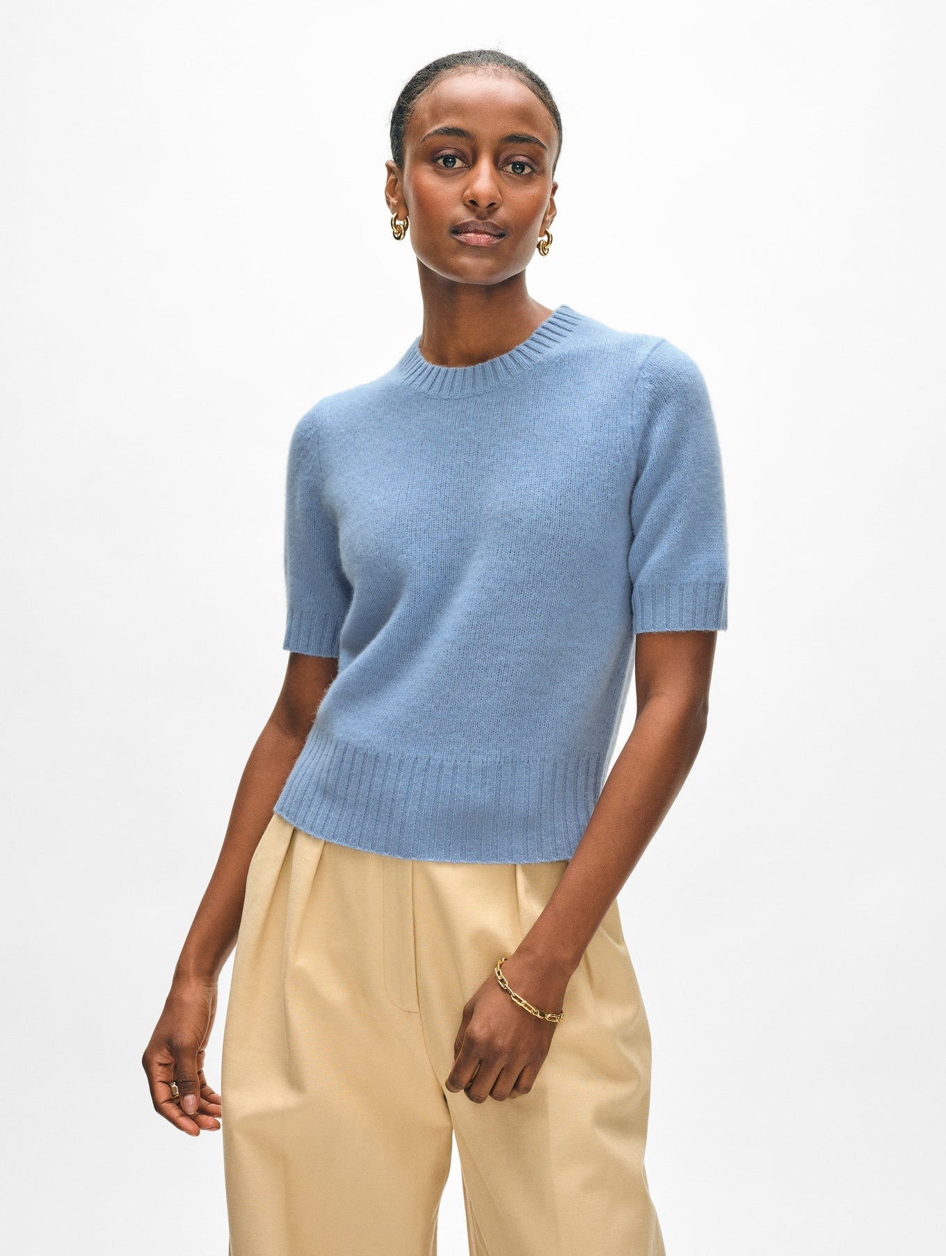 White + Warren Cashmere Featherweight Tee