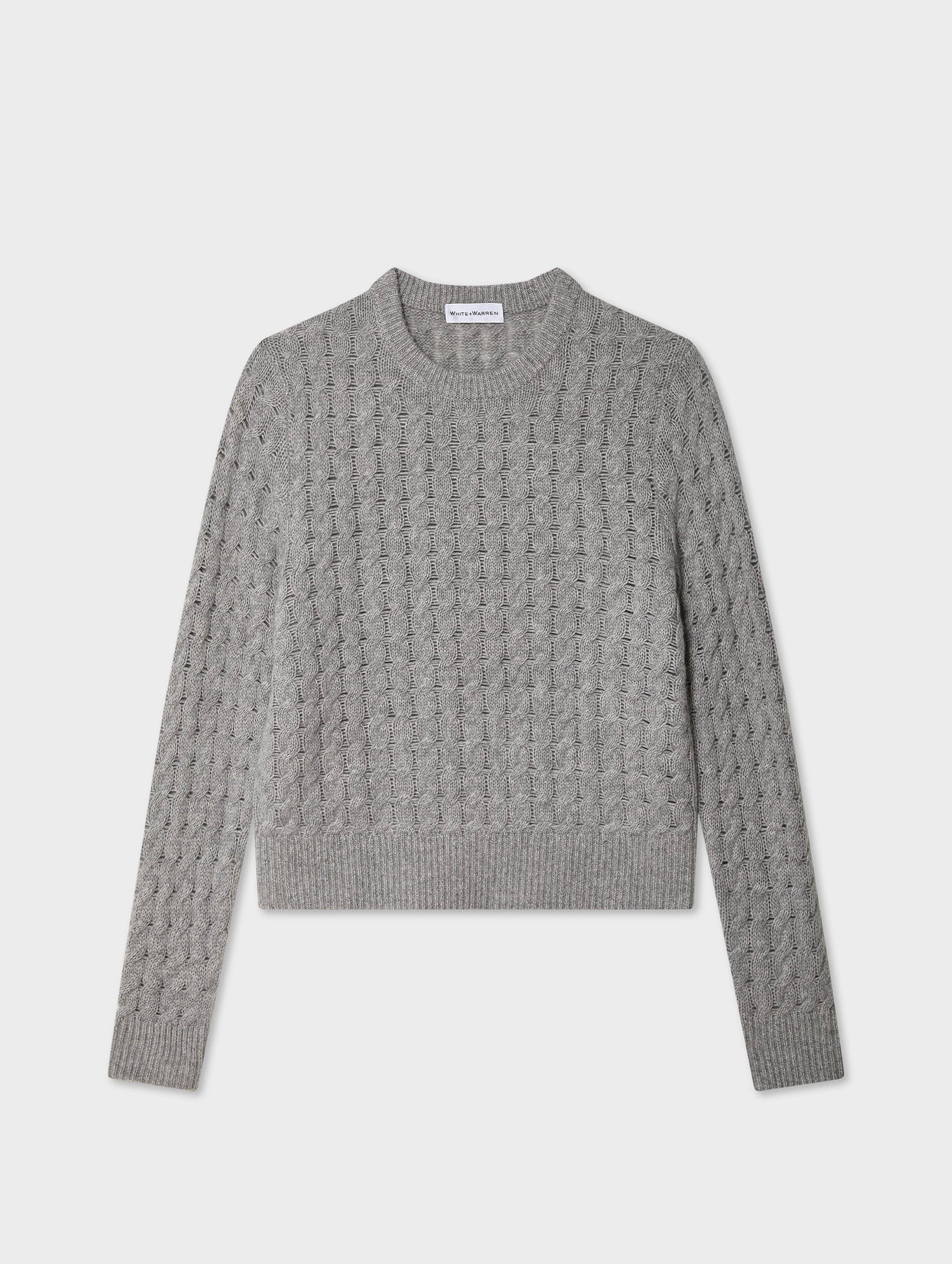 White + Warren Cashmere Cable Crewneck