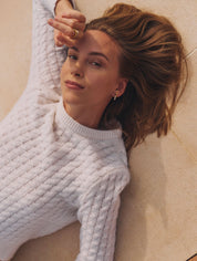 White + Warren Cashmere Cable Crewneck