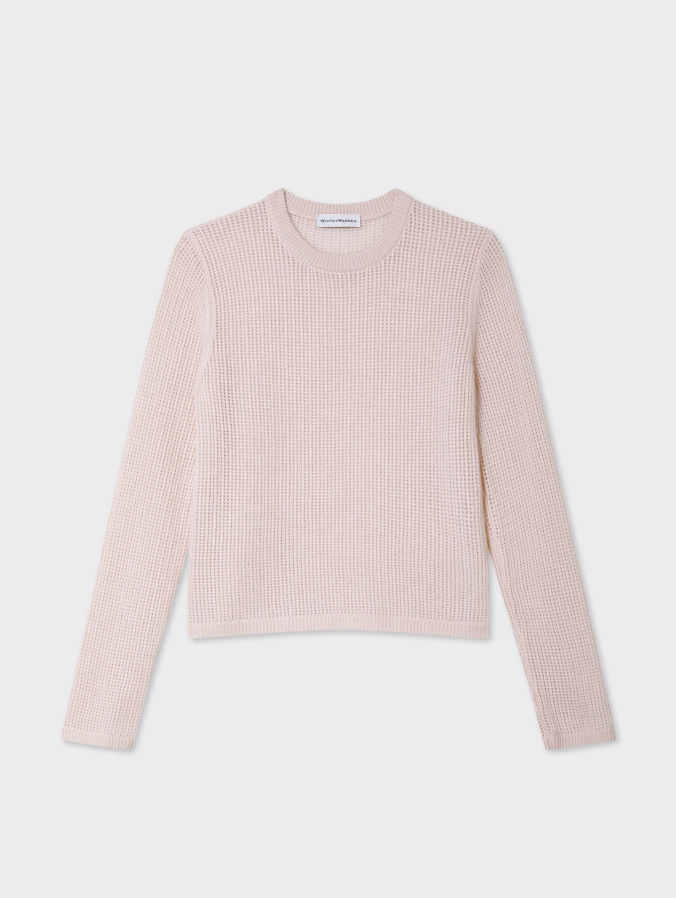 White + Warren Waffle Mesh Crew